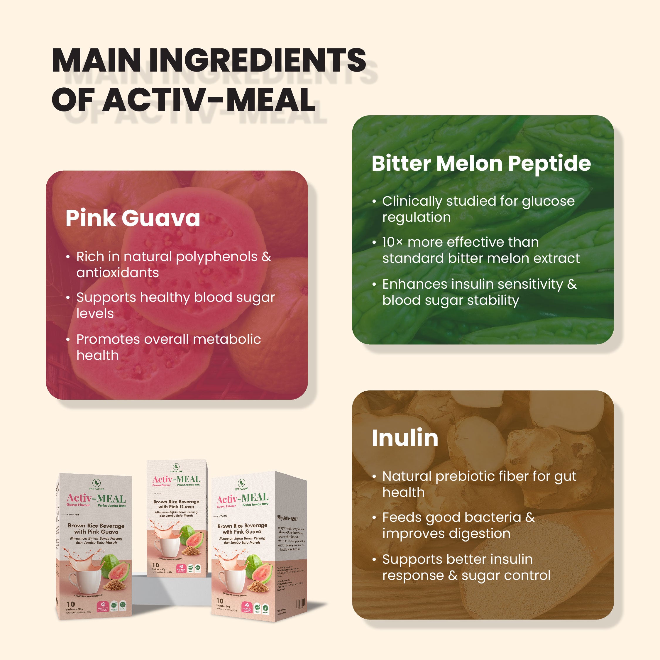[Free Sample] Activ-MEAL Pink Guava Brown Rice Beverage 1 Sachet